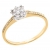 Ardeo Aurum Damenring aus 585 Gold bicolor Gelbgold Weißgold mit 0,28 ct Diamant Brillant Solitär-Ring Verlobungsring Solitaire - 3