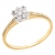 Ardeo Aurum Damenring aus 585 Gold bicolor Gelbgold Weißgold mit 0,28 ct Diamant Brillant Solitär-Ring Verlobungsring Solitaire - 3