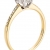 Ardeo Aurum Damenring aus 585 Gold bicolor Gelbgold Weißgold mit 0,28 ct Diamant Brillant Solitär-Ring Verlobungsring Solitaire - 1