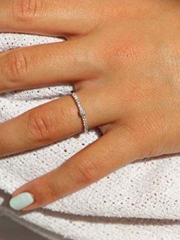 Diamant Verlobungsring Weißgold Weissgold 750 Gold (18 Karat) Mit Brillant 0,20ct. Gr.48 Heiratsantrag Antrag Diamantring Damenring Weißgoldring Gaura V0011018 - 2