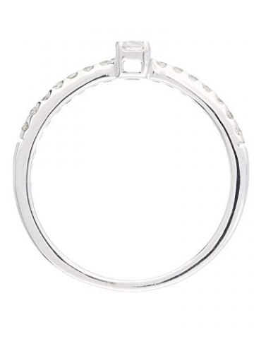 Diamant Verlobungsring Weißgold Weissgold 750 Gold (18 Karat) Mit Brillant 0,20ct. Gr.48 Heiratsantrag Antrag Diamantring Damenring Weißgoldring Gaura V0011018 - 6