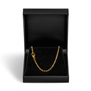 Goldkette, Ankerkette diamantiert Gelbgold 750/18 K, Länge 55 cm, Breite 2 mm, Gewicht ca. 14 g, NEU - 3