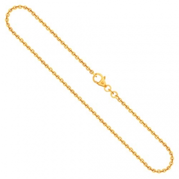 Goldkette, Ankerkette rund Gelbgold 750/18 K, Länge 38 cm, Breite 2 mm, Gewicht ca. 5.3 g, NEU - 1