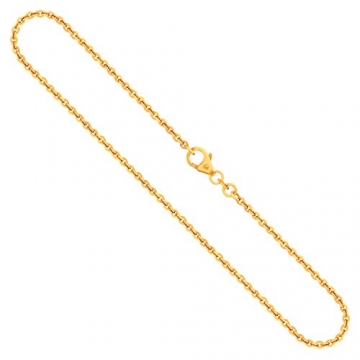 Goldkette, Ankerkette rund Gelbgold 750/18 K, Länge 38 cm, Breite 2 mm, Gewicht ca. 5.3 g, NEU - 1