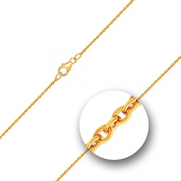 Goldkette, Ankerkette rund Gelbgold 750/18 K, Länge 80 cm, Breite 1.5 mm, Gewicht ca. 6,4 g, NEU - 2