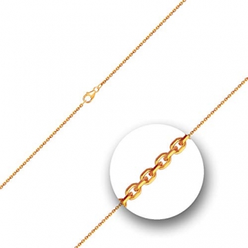 Goldkette Damen 750 Echtgold 55 cm, Ankerkette diamantiert mit Breite 1.7 mm, Gewicht ca. 6.4 g - 2