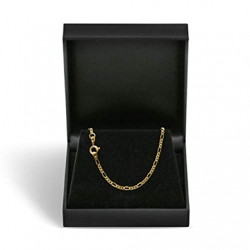 Goldkette, Figarokette diamantiert Gelbgold 585/14 K, Länge 60 cm, Breite 2.2 mm, Gewicht ca. 6.6 g, NEU - 3