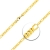 Goldkette Herren Echtgold 3.4 mm, Figarokette diamantiert 750 aus Gelbgold, Kette Gold mit Stempel, Halskette mit Karabinerverschluss mit Endkappen, Länge 65 cm, Gewicht ca. 21.6 g, Made in Germany - 2