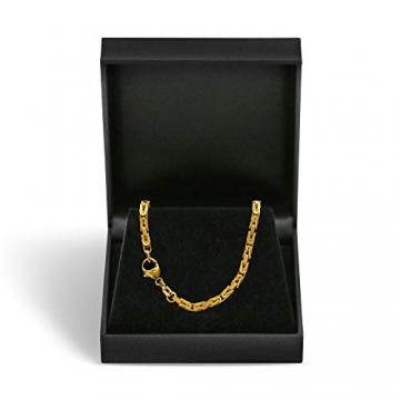 Goldkette, Königskette Gelbgold 585/14 K, Länge 50 cm, Breite 3.2 mm, Gewicht ca. 37.1 g, NEU - 3