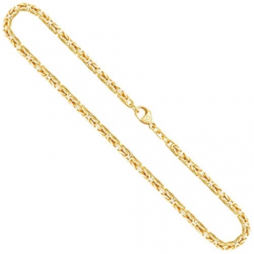 Goldkette, Königskette Gelbgold 585/14 K, Länge 50 cm, Breite 3.2 mm, Gewicht ca. 37.1 g, NEU - 1