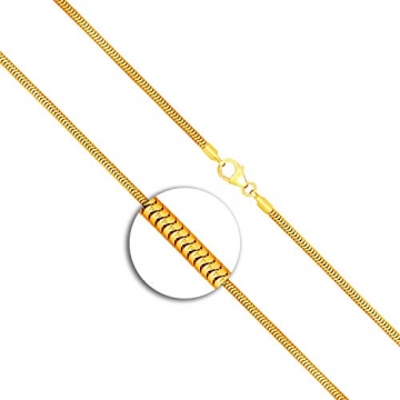 Goldkette, Schlangenkette Gelbgold 333/8 K, Länge 42 cm, Breite 1.9 mm, Gewicht ca. 6.2 g, NEU - 2