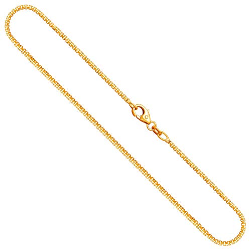 Goldkette, Venezianerkette Gelbgold 585/14 K, Länge 50 cm, Breite 1.5 mm,  Gewicht ca. 7 g, NEU