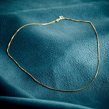 Goldkette, Venezianerkette Gelbgold 750/18 K, Länge 42 cm, Breite 0.9 mm, Gewicht ca. 3.4 g, NEU - 8