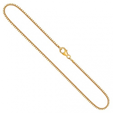 Goldkette, Venezianerkette Gelbgold 750/18 K, Länge 42 cm, Breite 1.4 mm, Gewicht ca. 7.5 g, NEU - 1