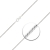 Goldkette, Zopfkette Weißgold 585/14 K, Länge 45 cm, Breite 1.3 mm, Gewicht ca. 3.4 g, NEU - 2