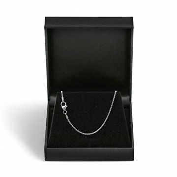 Goldkette, Zopfkette Weißgold 585/14 K, Länge 45 cm, Breite 1.3 mm, Gewicht ca. 3.4 g, NEU - 3