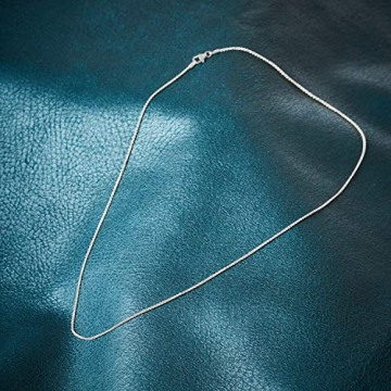Goldkette, Zopfkette Weißgold 585/14 K, Länge 45 cm, Breite 1.3 mm, Gewicht ca. 3.4 g, NEU - 4