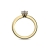 Goldring Bergkristall 750 + inkl. Luxusetui + Bergkristall Ring Gold Bergkristallring Gold (Gelbgold 750) - Precious Amoonic Schmuck Größe 58 (18.5) AM195 GG750BKFA58 - 3