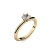 Goldring Bergkristall 750 + inkl. Luxusetui + Bergkristall Ring Gold Bergkristallring Gold (Gelbgold 750) - Precious Amoonic Schmuck Größe 58 (18.5) AM195 GG750BKFA58 - 1