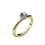 Goldring Blautopas 585 + inkl. Luxusetui + Blautopas Ring Gold Blautopasring Gold (Gelbgold 585) - Precious Amoonic Schmuck Größe 56 (17.8) AM195 GG585BTFA56 - 1