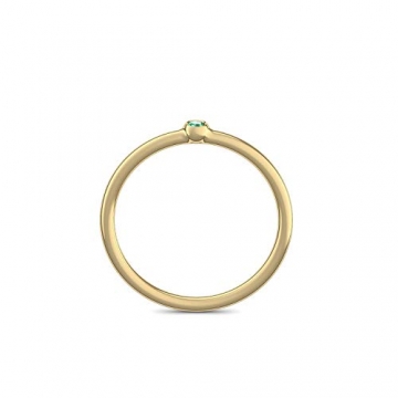 Goldring Smaragd 750 + inkl. Luxusetui + Smaragd Ring Gold Smaragdring Gold (Gelbgold 750) - Slick one Amoonic Schmuck Größe 56 (17.8) KA11 GG750SMFA56 - 3