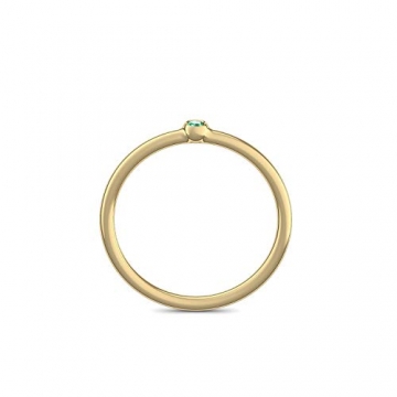 Goldring Smaragd 750 + inkl. Luxusetui + Smaragd Ring Gold Smaragdring Gold (Gelbgold 750) - Slick one Amoonic Schmuck Größe 56 (17.8) KA11 GG750SMFA56 - 3