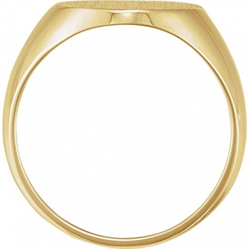 JewelryWeb Herren-Siegelring 18 Karat (750) Gelbgold poliert 14 x 12 mm Größe V 1/2 - 2