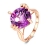 KnSam 18 K Gold Goldring Echtgold Gold Ring 750 Damen Blume Lila Amethyst Diamant 7Ct Für Damen Mädchen Hochzeit Ehe Verlobungsring Valentinstag Jubiläum Geschenk - 1