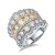 KnSam Damen Ring, Luxus Diamanten Verlobungsring 750 Weißgold 18 Karat (750) Weißgold Goldringe Damen Ehering Echt Gold Hochzeitringe Weiß Gelb & Gelb Gold 52 (16.6) - 1