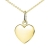Materia Herzkette Gold 375 Damen Mädchen 1,1g - kleiner Herz Anhänger mit Kette Goldkette 42cm in Schmuck Etui GKA-5 - 1