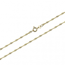 NKlaus 60cm Singapur 1,4mm Goldkette 333 Gelbgold 8 Karat Singapurkette Collier 2,00g 9401 - 1