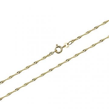 NKlaus 60cm Singapur 1,4mm Goldkette 333 Gelbgold 8 Karat Singapurkette Collier 2,00g 9401 - 1