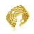 Ring Damen Breit Echt Gold 375 585 750 - Goldring Verstellbar Offen - Größen 48-62 (14 Karat (585) Gelbgold, 54 (17.2)) - 1