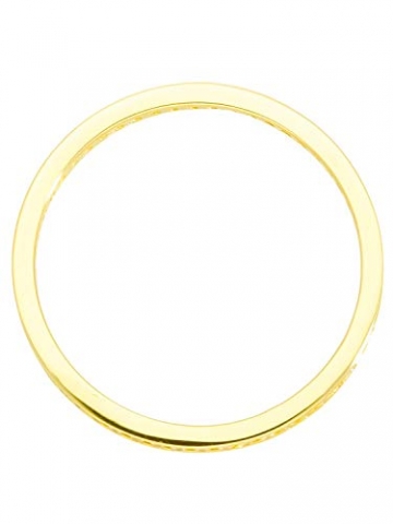 Ring Gelbgold 333 Gold (8 Karat) Mit Zirkonia Zart 3mm Memory Memoire Rundum Damenring Fingerring Goldring Gr.48 Cora R-07950-G301-CZC-whi-W48 - 4