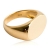 SonMo Herren 10MM Goldring 750 Poliert Oval Pater Schwanzring Poliert Ring Siegel Herren Partnerringe Ohne Gravur Punk Ring Gold Größe:56 (17.8) - 1