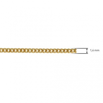 trendor Halskette Gold 333 (8 Karat) Panzerkette Breite 1,4 mm 71965-45 45 cm - 6