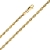 14 Karat / 585 Gold Kordelkette Gelbgold Unisex - 3.80 mm. Breit - Länge wählbar (45) - 2