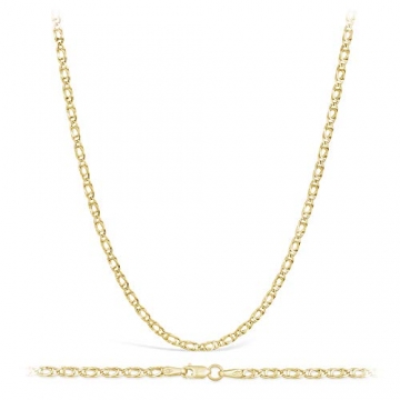 14 Karat / 585 Gold Tigeraugen Pfauenauge Gelbgold Kette - Breite 2.20 mm - Länge wählbar (50) - 1