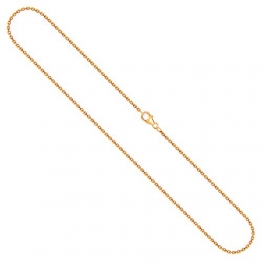 Goldkette Damen 750 Echtgold 50 cm, Ankerkette diamantiert mit Breite 1.7 mm, Gewicht ca. 5.8 g - 1