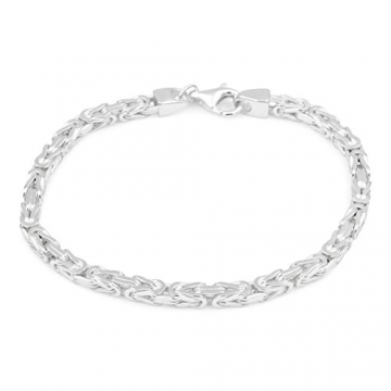 Königskette 4mm 925 Silber massiv - Länge Wählbar - Collier Halskette oder Armband (60) - 2
