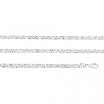 Königskette 4mm 925 Silber massiv - Länge Wählbar - Collier Halskette oder Armband (60) - 3