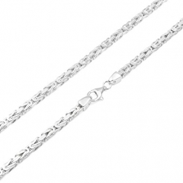 Königskette 4mm 925 Silber massiv - Länge Wählbar - Collier Halskette oder Armband (60) - 1
