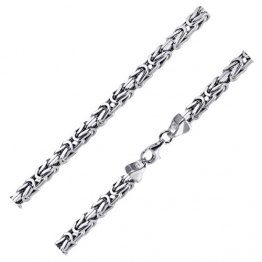 MATERIA 925 Silber Königskette Herren Halskette 3mm diamantiert rhodiniert 45 50 55 60 65 70 80cm + Schmuck Box #K56, Länge Halskette:55 cm - 1