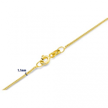 Miore Kette Damen Panzer Halskette Gelbgold 14 Karat / 585 Gold, Länge 45 cm Schmuck - 3