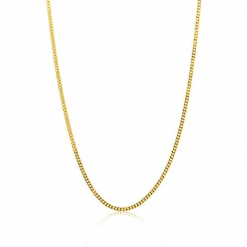 Miore Kette Damen Panzer Halskette Gelbgold 14 Karat / 585 Gold, Länge 45 cm Schmuck - 1