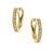 Miore Ohrringe Damen 0.10 Ct Diamant Creolen aus Gelbgold/Weißgold 18 Karat / 750 Gold, Ohrschmuck mit Diamant Brillianten (Gelbgold) - 2