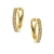 Miore Ohrringe Damen 0.10 Ct Diamant Creolen aus Gelbgold/Weißgold 18 Karat / 750 Gold, Ohrschmuck mit Diamant Brillianten (Gelbgold) - 2