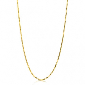 Miore Panzer Halskette komplett aus 14 Karat / 585 Gelbgold, Länge 45 cm - 1