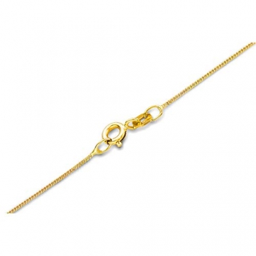 Miore Panzer Halskette komplett aus 14 Karat / 585 Gelbgold, Länge 45 cm - 2