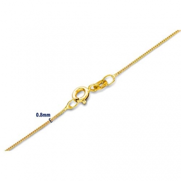 Miore Panzer Halskette komplett aus 14 Karat / 585 Gelbgold, Länge 45 cm - 3
